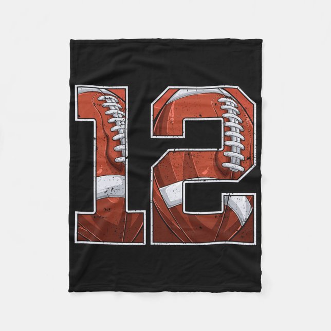 Couverture Polaire Football 12e anniversaire garçon Douze 12 ans Bda (Devant)