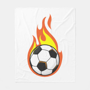 Couverture Polaire Football en feu