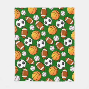 Couverture Polaire Football Football baseball baseball thème sportif