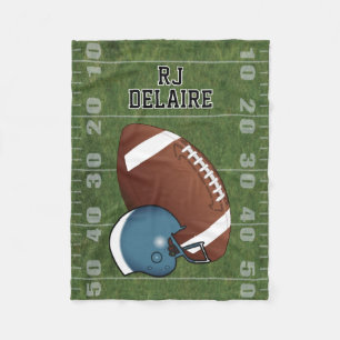 Couverture Polaire 👶 -Football Sport 🏈- Bleu