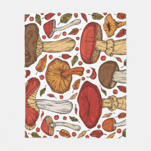 Couverture Polaire Forest Edibles : Vintage Wild Collection.