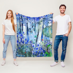 Couverture Polaire Forêt bleue