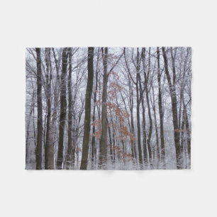 Couverture Polaire Forêt huppée neige paysage d'hiver Photographie