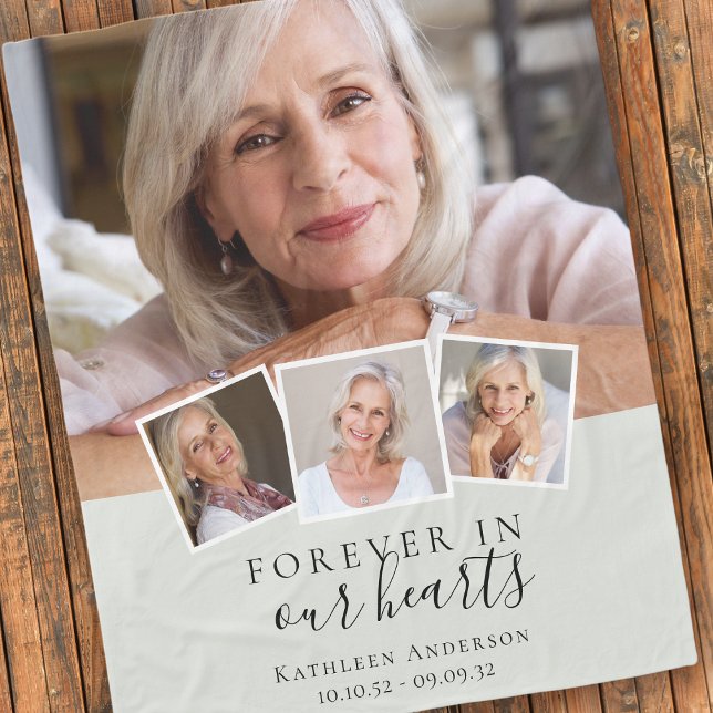 Couverture Polaire Forever in Our Hearts Memorial Keepsaké (Créateur téléchargé)