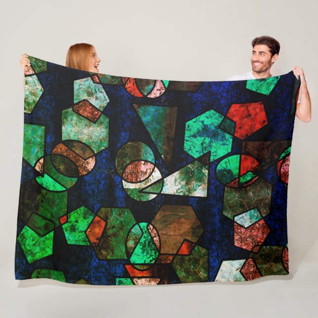 Couverture Polaire Formas geométricas irrégulier e textura deformada (En situation)