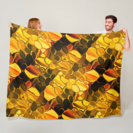 Couverture Polaire Formes arrondies de couleur dorée, brillant très o