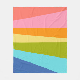 Couverture Polaire Formes géométriques Abstraites vives   Arc en ciel