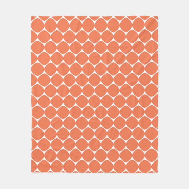 Couverture Polaire Formes géométriques modernes Motif en orange   (Devant)