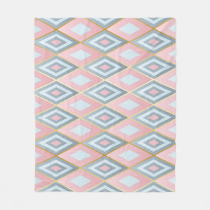 Couverture Polaire Formes rhombus vérifiées, motif géométrique.