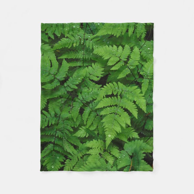Couverture Polaire Fougère bracken avec gouttes de pluie, État de Was (Devant)