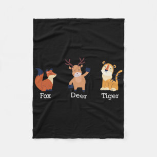 Couverture Polaire Fox Deer Tiger Animaux Subtle Anti Trump 1
