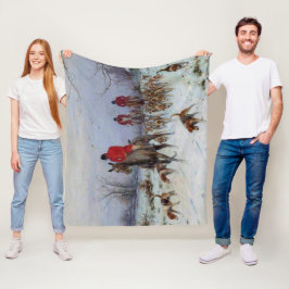 Couverture Polaire Fox Huntsmen et Hounds Retour à la maison
