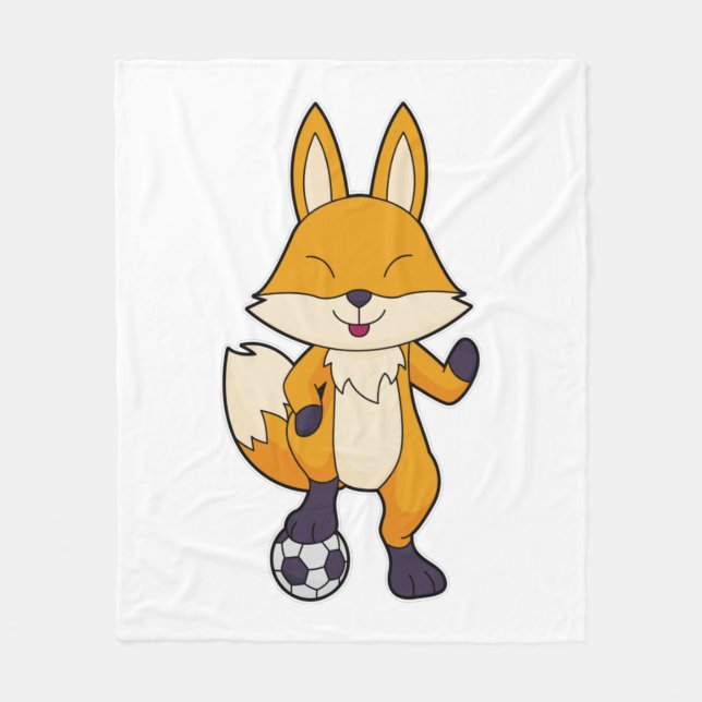 Couverture Polaire Fox Soccer player Soccer (Devant)