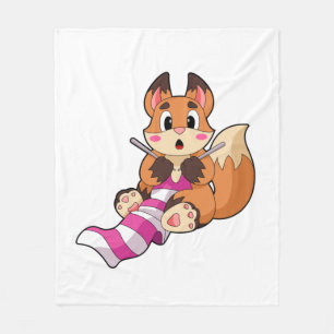 Couverture Polaire Fox with Scarf