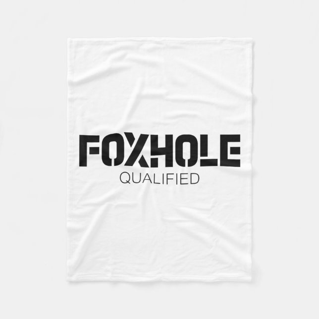 Couverture Polaire Foxhole Qualified Military Suprter And Lover Motiv (Devant)
