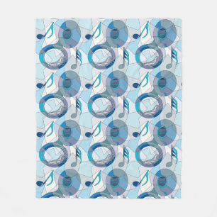 Couverture Polaire Fragments Tuba Music Note