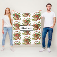 Fraises fraîches dans un panier en osier