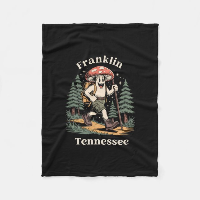 Couverture Polaire Franklin Tennessee Hiking Mushroom Vacation  (Devant)