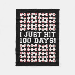 Couverture Polaire Frappe 100 Jours De Baseball Scolaire Garçons 100è