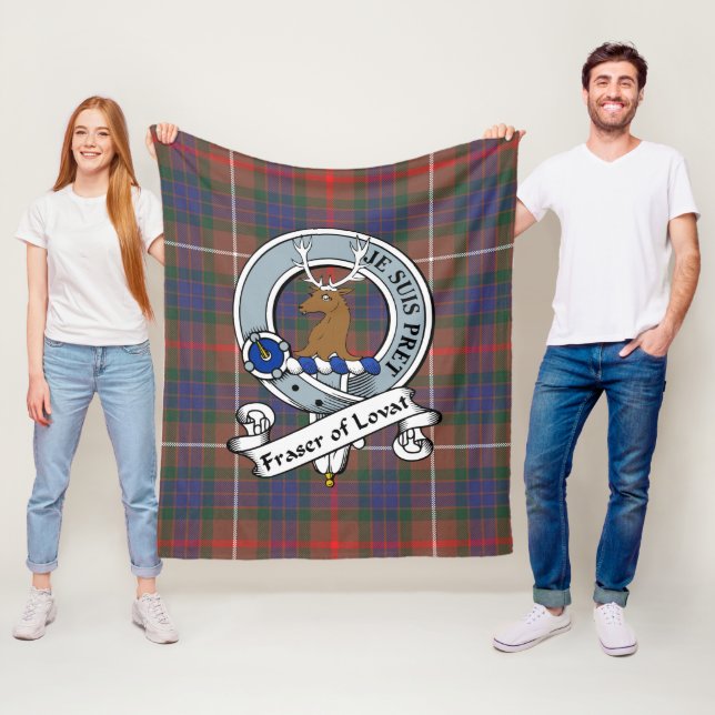 Couverture Polaire Fraser Chasse Moderne De Lovat Clan Badge Clan Bad (En situation)