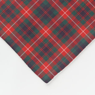 Couverture Polaire Fraser de tartan moderne de rouge de Lovat et de