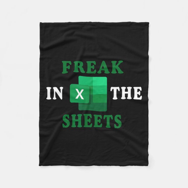 Couverture Polaire Freak In The Sheets, Accountant Funny Spreadsheet  (Devant)