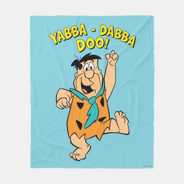 Couverture Polaire Fred Flintstone Yabba-Dabba Doo ! (Devant)