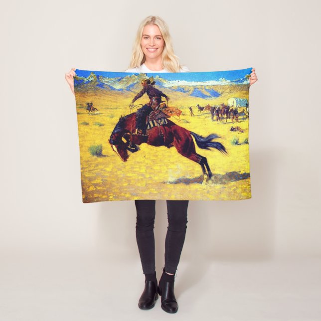 Couverture Polaire Frederic Remington Un matin froid sur la chaîne (En situation)