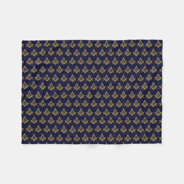 Couverture Polaire Freemasons maçonniques Carré et boussole (Devant (Horizontal))