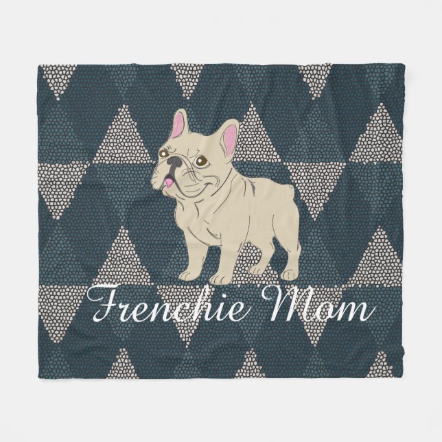 Couverture Polaire Frenchie Mom (Devant (Horizontal))