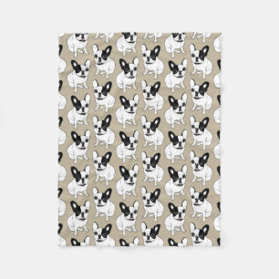 Couverture Polaire Frenchie pie Brindle à capuchon simple