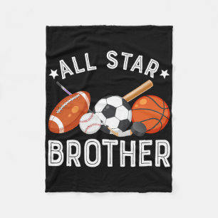 Couverture Polaire Frère All Star du garçon de la fête d'anniversaire