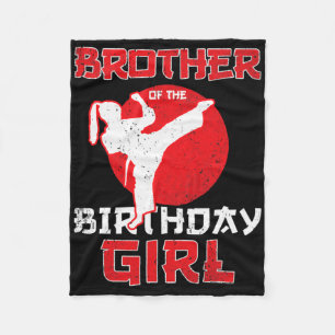 Couverture Polaire Frère De L'Anniversaire Karate Taekwondo Girl Mart