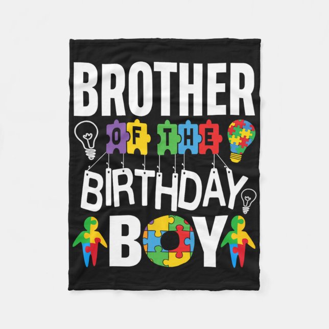 Couverture Polaire Frère De L'Autisme De L'Anniversaire (Devant)