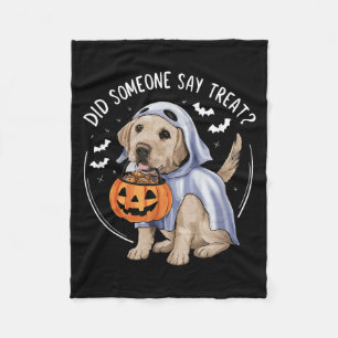 Couverture Polaire Friandises pour chiots labrador fantômes Halloween