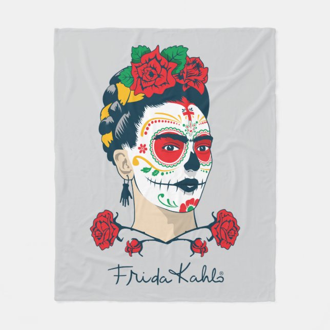 Couverture Polaire Frida Kahlo | El Día de los Muertos (Devant)