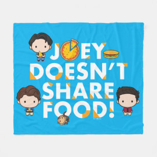 Couverture Polaire FRIENDS™   Joey ne partage pas de nourriture Chibi