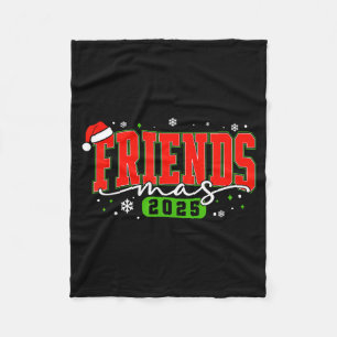 Couverture Polaire Friendsmas 2025 Friends Chapeau de Père Noël Joyeu