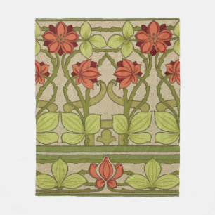 Couverture Polaire Frieze Bordure Art Nouveau Floral