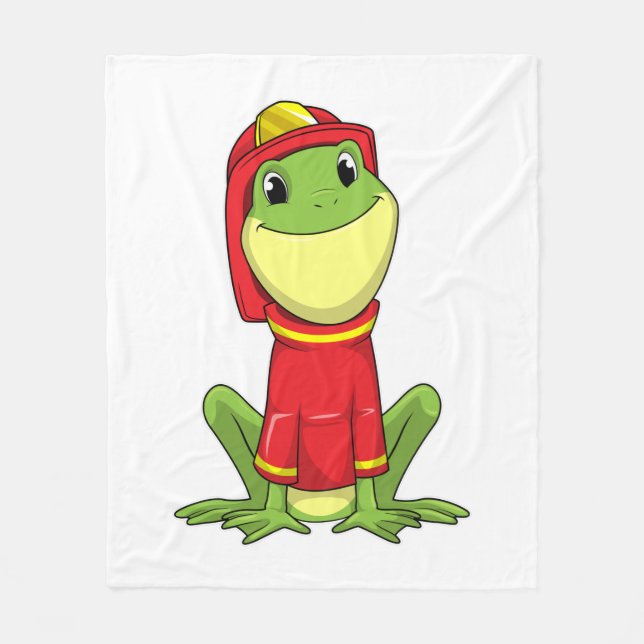 Couverture Polaire Frog as Firefighter avec Helmet (Devant)