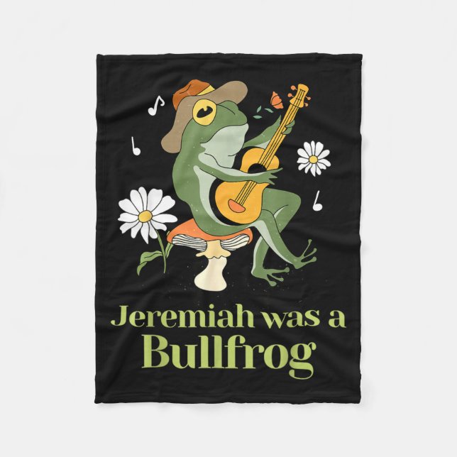Couverture Polaire Frog Guitar-jeremiah Was Bullfrog Funny Saying  (Devant)