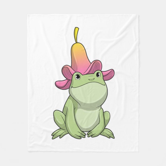Couverture Polaire Frog with Plumeria (Devant)