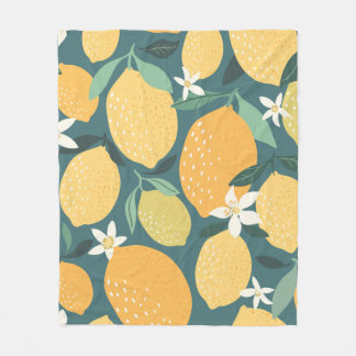 Couverture Polaire Fruits de citron sans soudure motif