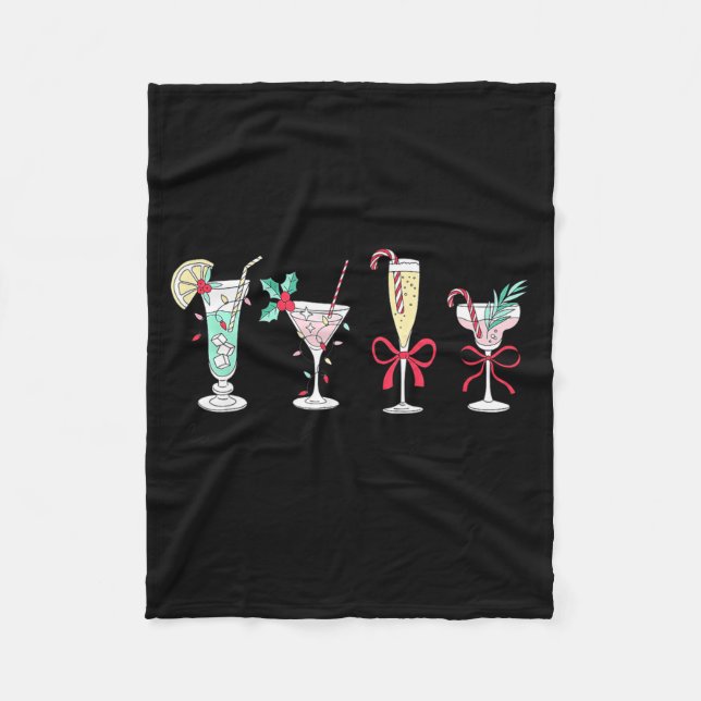 Couverture Polaire Full Of Holiday Srit Christmas Drinks Martini Tail (Devant)