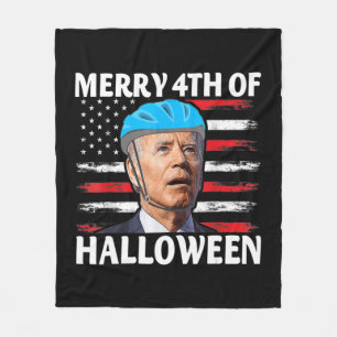 Couverture Polaire Fun Biden Dazed Joyeux Juillet Joyeux Halloween Bi