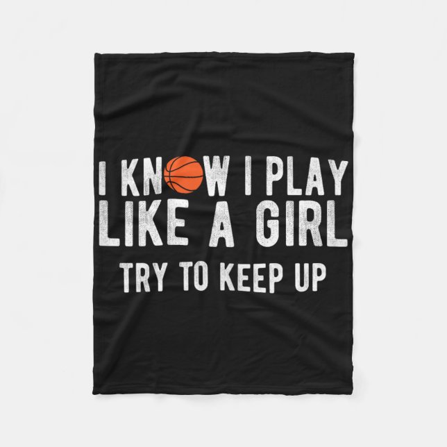 Couverture Polaire Fun Bysketbyll Jouer Comme Une Fille Bbyll (Devant)