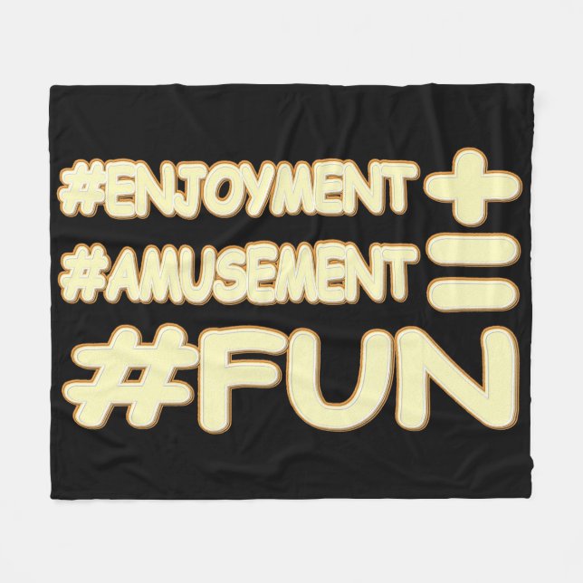 Couverture Polaire "FUN EQUATION" Mignonne Expression Design. Command (Devant (Horizontal))