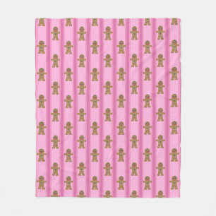 Couverture Polaire Fun et fantaisie Pain d'épices rose Homme