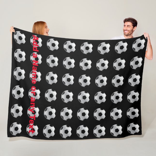 Couverture Polaire Fun Football balle de football Fleece Jeter Blanke (En situation)