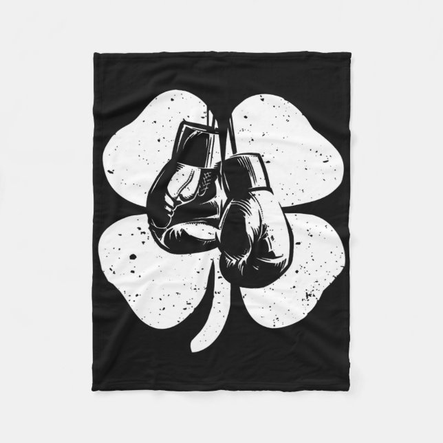 Couverture Polaire Fun Irish Boxing Costume Shamrock St Patrick's Da (Devant)